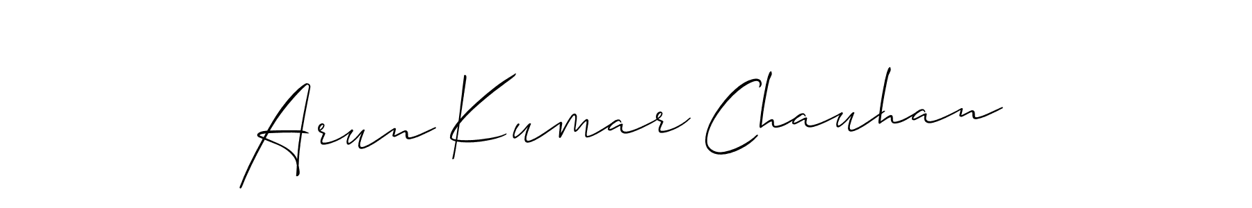 Similarly Allison_Script is the best handwritten signature design. Signature creator online .You can use it as an online autograph creator for name Arun Kumar Chauhan. Arun Kumar Chauhan signature style 2 images and pictures png