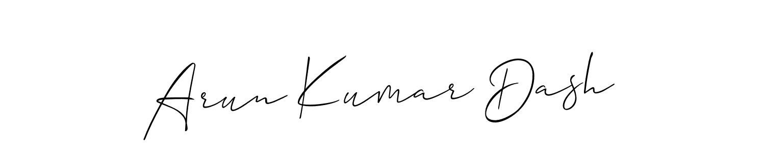 Make a beautiful signature design for name Arun Kumar Dash. With this signature (Allison_Script) style, you can create a handwritten signature for free. Arun Kumar Dash signature style 2 images and pictures png
