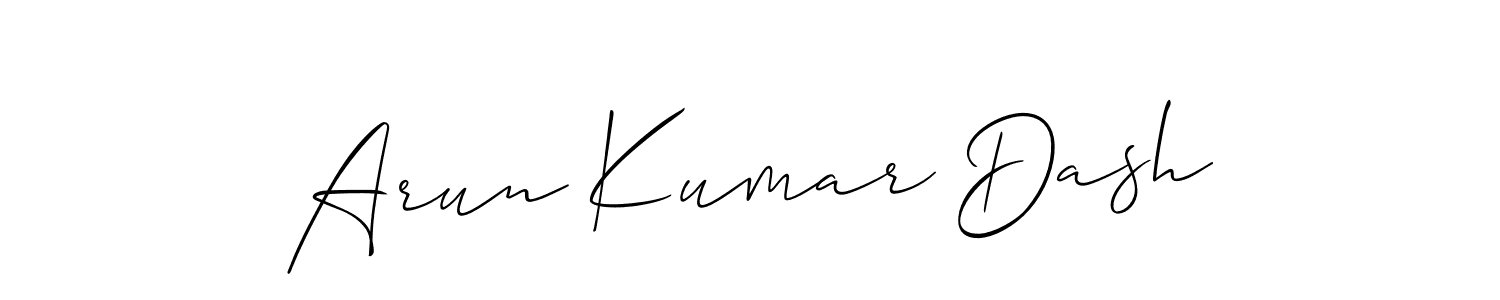 Make a beautiful signature design for name Arun Kumar Dash. With this signature (Allison_Script) style, you can create a handwritten signature for free. Arun Kumar Dash signature style 2 images and pictures png