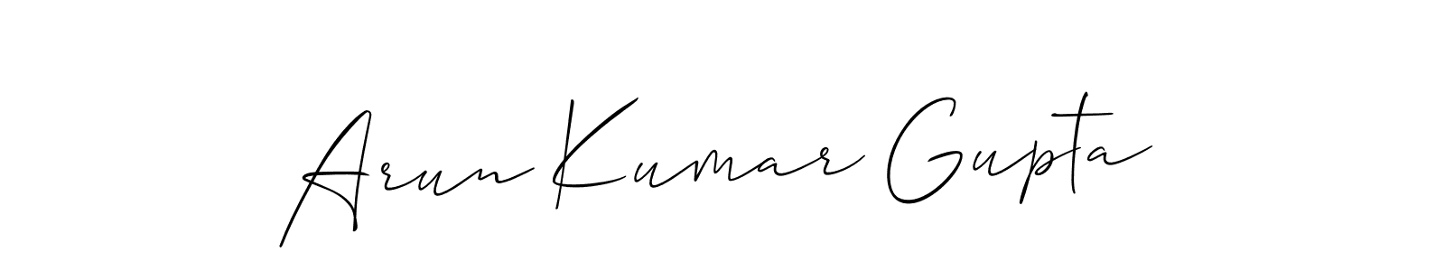 Also we have Arun Kumar Gupta name is the best signature style. Create professional handwritten signature collection using Allison_Script autograph style. Arun Kumar Gupta signature style 2 images and pictures png