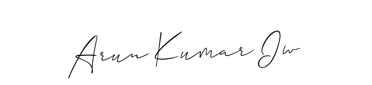 Also You can easily find your signature by using the search form. We will create Arun Kumar Iw name handwritten signature images for you free of cost using Allison_Script sign style. Arun Kumar Iw signature style 2 images and pictures png