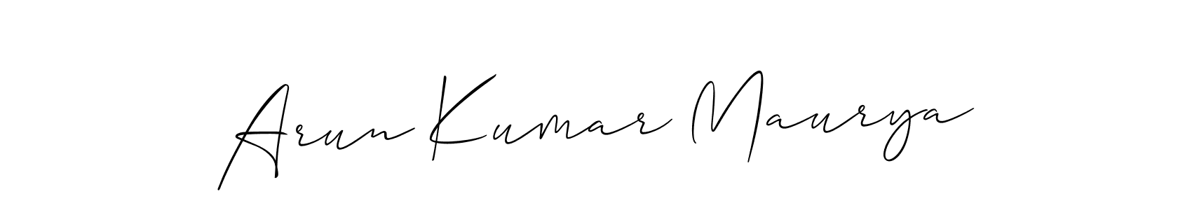 Arun Kumar Maurya stylish signature style. Best Handwritten Sign (Allison_Script) for my name. Handwritten Signature Collection Ideas for my name Arun Kumar Maurya. Arun Kumar Maurya signature style 2 images and pictures png
