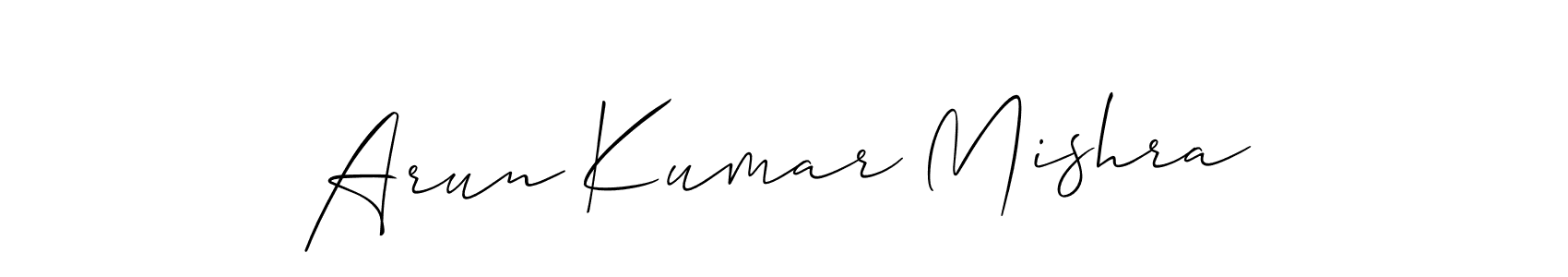 Make a short Arun Kumar Mishra signature style. Manage your documents anywhere anytime using Allison_Script. Create and add eSignatures, submit forms, share and send files easily. Arun Kumar Mishra signature style 2 images and pictures png