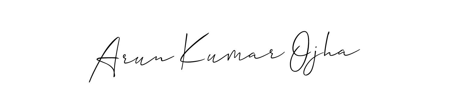 This is the best signature style for the Arun Kumar Ojha name. Also you like these signature font (Allison_Script). Mix name signature. Arun Kumar Ojha signature style 2 images and pictures png