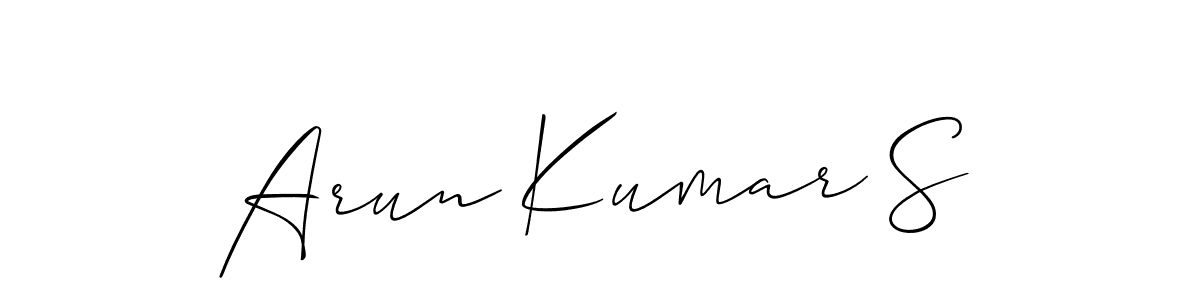 You can use this online signature creator to create a handwritten signature for the name Arun Kumar S. This is the best online autograph maker. Arun Kumar S signature style 2 images and pictures png