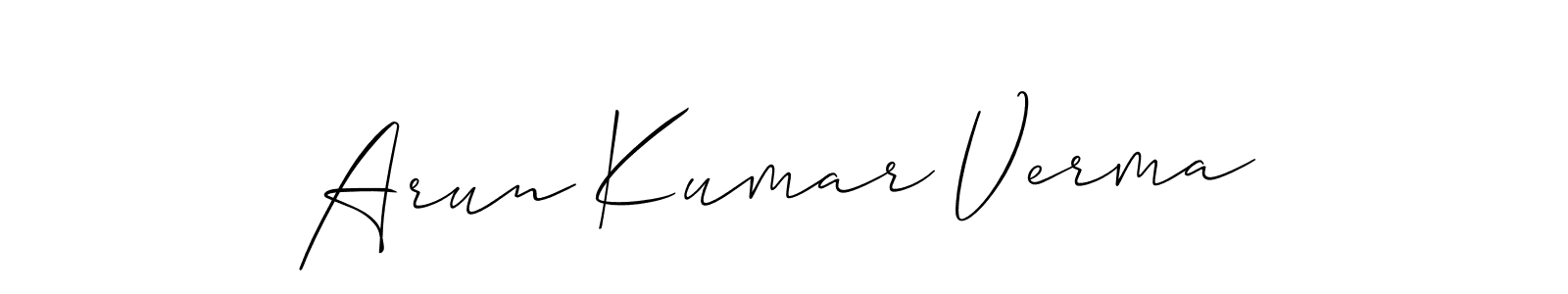 See photos of Arun Kumar Verma official signature by Spectra . Check more albums & portfolios. Read reviews & check more about Allison_Script font. Arun Kumar Verma signature style 2 images and pictures png