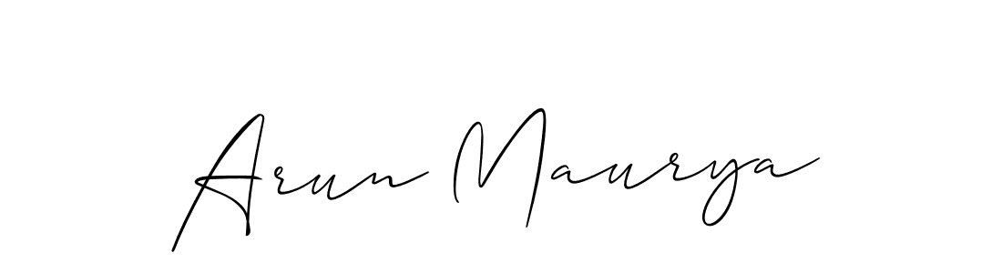 Also we have Arun Maurya name is the best signature style. Create professional handwritten signature collection using Allison_Script autograph style. Arun Maurya signature style 2 images and pictures png