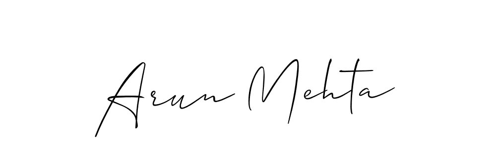 Make a short Arun Mehta signature style. Manage your documents anywhere anytime using Allison_Script. Create and add eSignatures, submit forms, share and send files easily. Arun Mehta signature style 2 images and pictures png