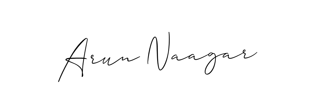 It looks lik you need a new signature style for name Arun Naagar. Design unique handwritten (Allison_Script) signature with our free signature maker in just a few clicks. Arun Naagar signature style 2 images and pictures png