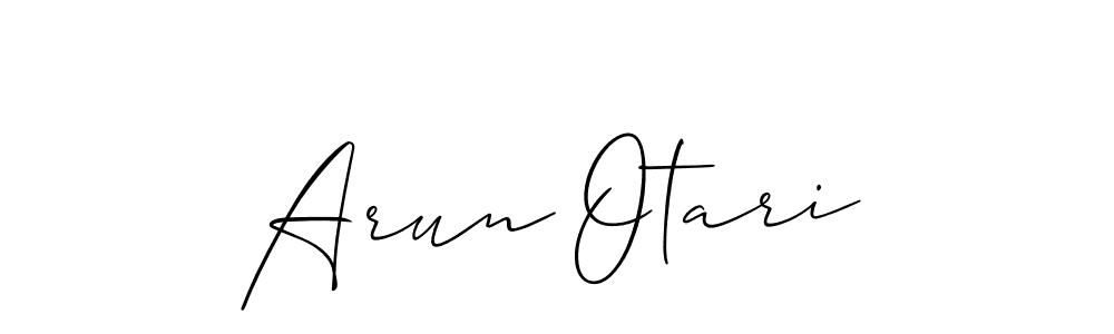 Make a short Arun Otari signature style. Manage your documents anywhere anytime using Allison_Script. Create and add eSignatures, submit forms, share and send files easily. Arun Otari signature style 2 images and pictures png