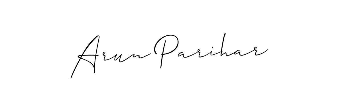 This is the best signature style for the Arun Parihar name. Also you like these signature font (Allison_Script). Mix name signature. Arun Parihar signature style 2 images and pictures png