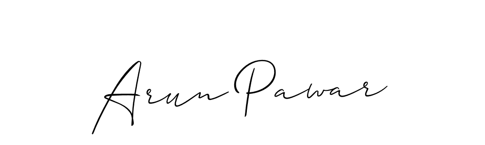 Make a beautiful signature design for name Arun Pawar. With this signature (Allison_Script) style, you can create a handwritten signature for free. Arun Pawar signature style 2 images and pictures png