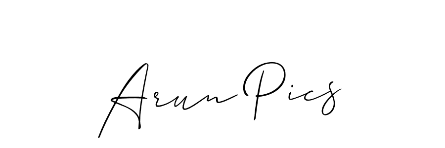 Make a beautiful signature design for name Arun Pics. Use this online signature maker to create a handwritten signature for free. Arun Pics signature style 2 images and pictures png