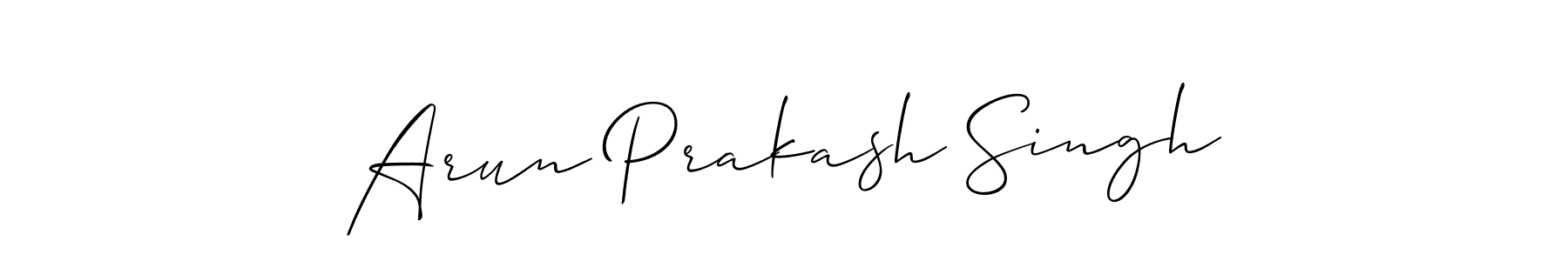 Use a signature maker to create a handwritten signature online. With this signature software, you can design (Allison_Script) your own signature for name Arun Prakash Singh. Arun Prakash Singh signature style 2 images and pictures png