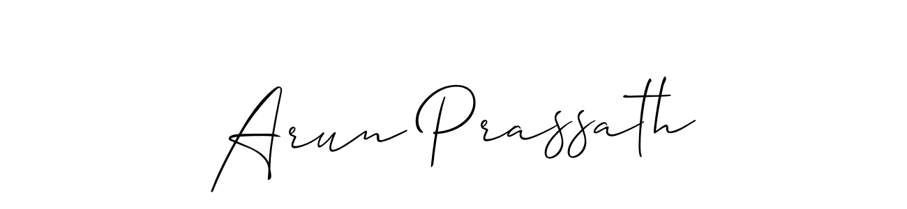 Make a beautiful signature design for name Arun Prassath. With this signature (Allison_Script) style, you can create a handwritten signature for free. Arun Prassath signature style 2 images and pictures png