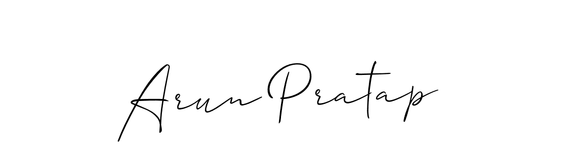 Also we have Arun Pratap name is the best signature style. Create professional handwritten signature collection using Allison_Script autograph style. Arun Pratap signature style 2 images and pictures png
