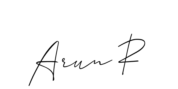 Design your own signature with our free online signature maker. With this signature software, you can create a handwritten (Allison_Script) signature for name Arun R. Arun R signature style 2 images and pictures png