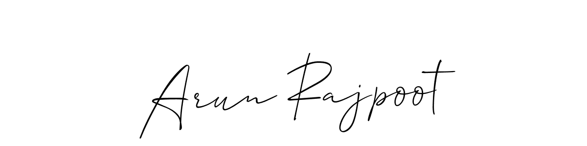 How to make Arun Rajpoot signature? Allison_Script is a professional autograph style. Create handwritten signature for Arun Rajpoot name. Arun Rajpoot signature style 2 images and pictures png