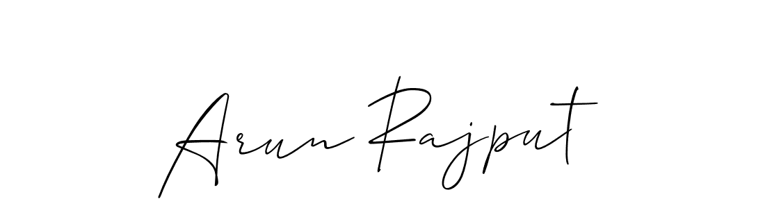Design your own signature with our free online signature maker. With this signature software, you can create a handwritten (Allison_Script) signature for name Arun Rajput. Arun Rajput signature style 2 images and pictures png