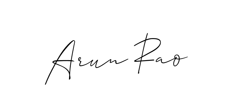 How to make Arun Rao name signature. Use Allison_Script style for creating short signs online. This is the latest handwritten sign. Arun Rao signature style 2 images and pictures png