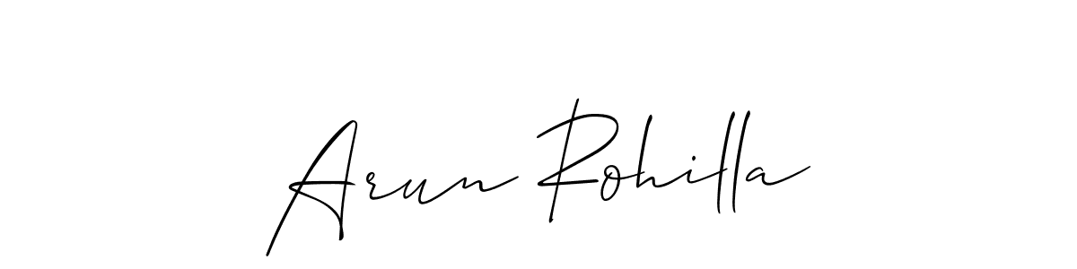 The best way (Allison_Script) to make a short signature is to pick only two or three words in your name. The name Arun Rohilla include a total of six letters. For converting this name. Arun Rohilla signature style 2 images and pictures png