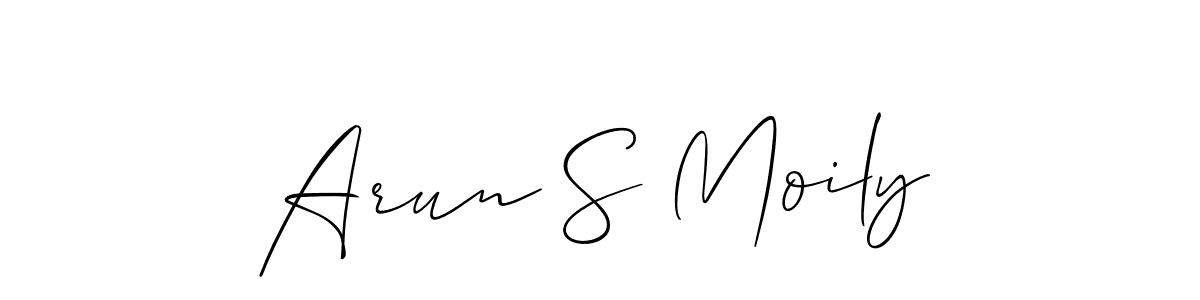 Make a beautiful signature design for name Arun S Moily. With this signature (Allison_Script) style, you can create a handwritten signature for free. Arun S Moily signature style 2 images and pictures png