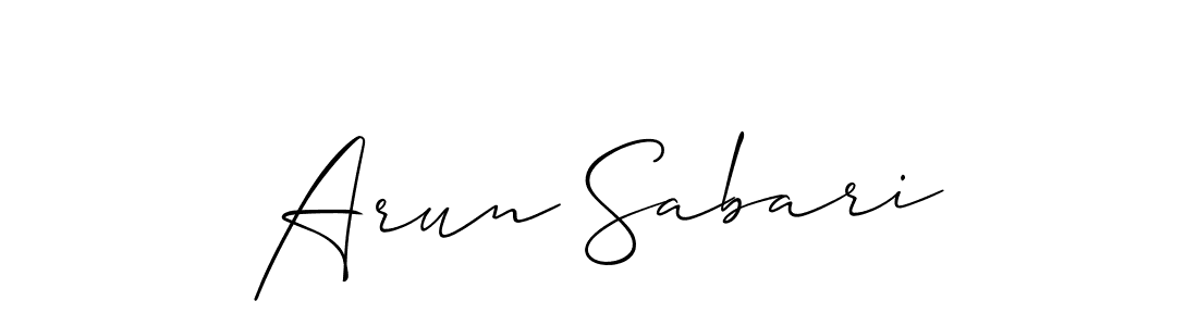 How to make Arun Sabari signature? Allison_Script is a professional autograph style. Create handwritten signature for Arun Sabari name. Arun Sabari signature style 2 images and pictures png