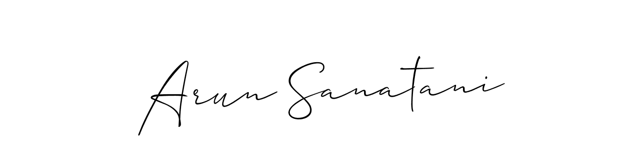 Similarly Allison_Script is the best handwritten signature design. Signature creator online .You can use it as an online autograph creator for name Arun Sanatani. Arun Sanatani signature style 2 images and pictures png