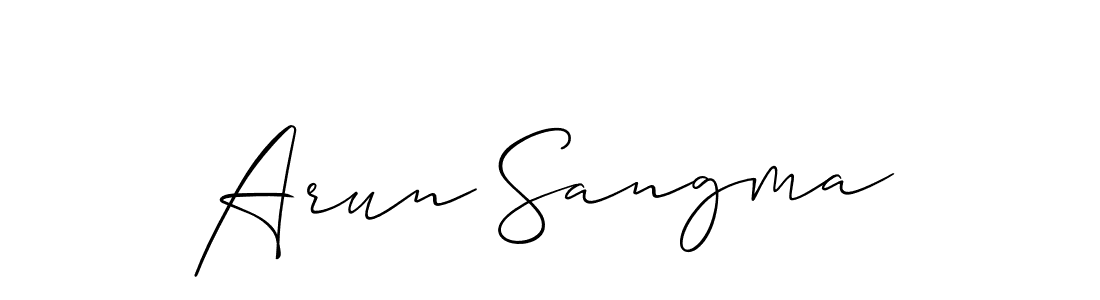 How to Draw Arun Sangma signature style? Allison_Script is a latest design signature styles for name Arun Sangma. Arun Sangma signature style 2 images and pictures png