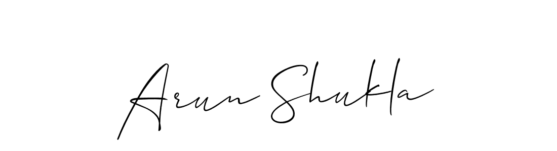 Create a beautiful signature design for name Arun Shukla. With this signature (Allison_Script) fonts, you can make a handwritten signature for free. Arun Shukla signature style 2 images and pictures png