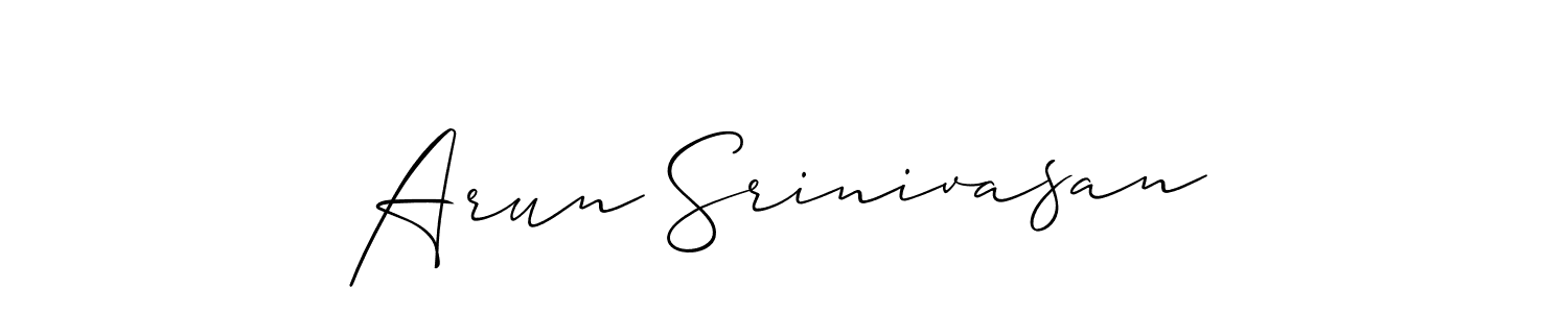 Arun Srinivasan stylish signature style. Best Handwritten Sign (Allison_Script) for my name. Handwritten Signature Collection Ideas for my name Arun Srinivasan. Arun Srinivasan signature style 2 images and pictures png