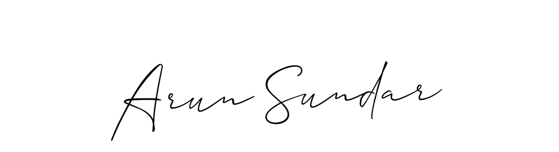 Design your own signature with our free online signature maker. With this signature software, you can create a handwritten (Allison_Script) signature for name Arun Sundar. Arun Sundar signature style 2 images and pictures png