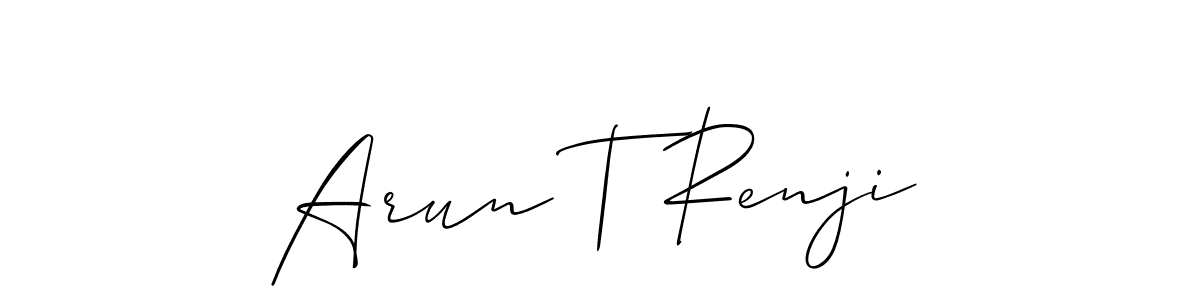 Best and Professional Signature Style for Arun T Renji. Allison_Script Best Signature Style Collection. Arun T Renji signature style 2 images and pictures png