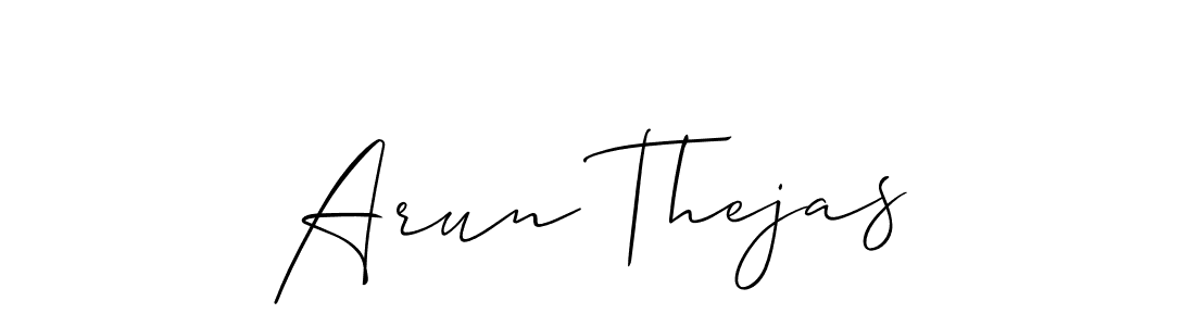 Arun Thejas stylish signature style. Best Handwritten Sign (Allison_Script) for my name. Handwritten Signature Collection Ideas for my name Arun Thejas. Arun Thejas signature style 2 images and pictures png