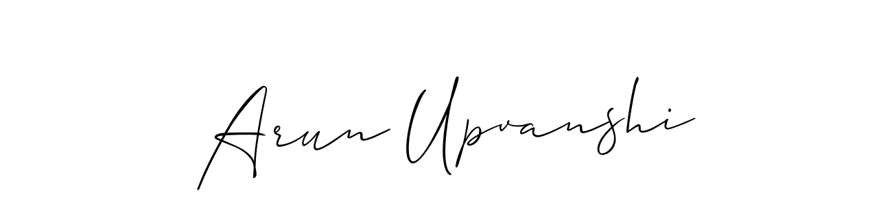 You should practise on your own different ways (Allison_Script) to write your name (Arun Upvanshi) in signature. don't let someone else do it for you. Arun Upvanshi signature style 2 images and pictures png
