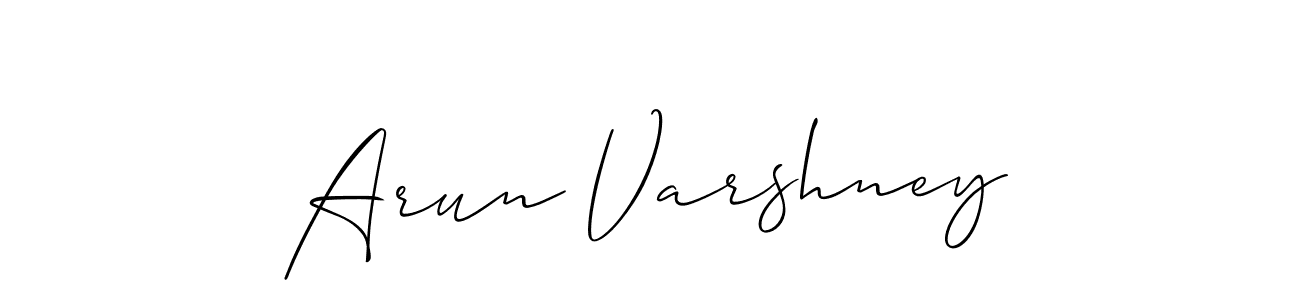 Design your own signature with our free online signature maker. With this signature software, you can create a handwritten (Allison_Script) signature for name Arun Varshney. Arun Varshney signature style 2 images and pictures png