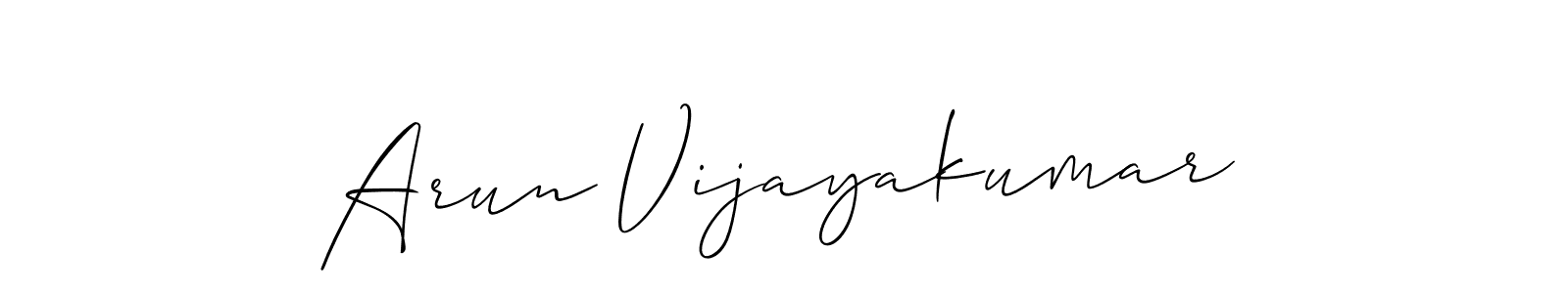 How to make Arun Vijayakumar signature? Allison_Script is a professional autograph style. Create handwritten signature for Arun Vijayakumar name. Arun Vijayakumar signature style 2 images and pictures png