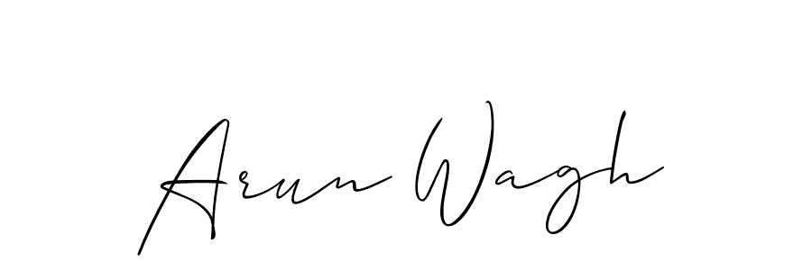 Create a beautiful signature design for name Arun Wagh. With this signature (Allison_Script) fonts, you can make a handwritten signature for free. Arun Wagh signature style 2 images and pictures png