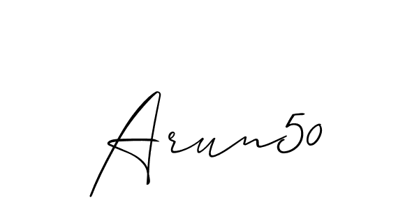 Arun50 stylish signature style. Best Handwritten Sign (Allison_Script) for my name. Handwritten Signature Collection Ideas for my name Arun50. Arun50 signature style 2 images and pictures png