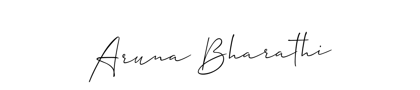 Also we have Aruna Bharathi name is the best signature style. Create professional handwritten signature collection using Allison_Script autograph style. Aruna Bharathi signature style 2 images and pictures png