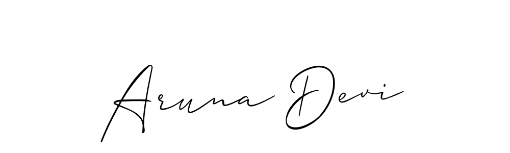 How to make Aruna Devi signature? Allison_Script is a professional autograph style. Create handwritten signature for Aruna Devi name. Aruna Devi signature style 2 images and pictures png