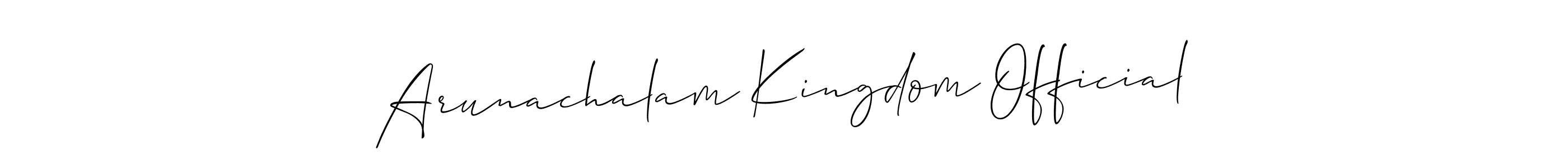 How to Draw Arunachalam Kingdom Official signature style? Allison_Script is a latest design signature styles for name Arunachalam Kingdom Official. Arunachalam Kingdom Official signature style 2 images and pictures png