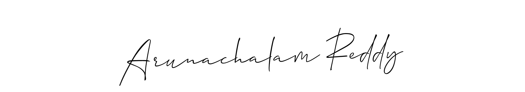 It looks lik you need a new signature style for name Arunachalam Reddy. Design unique handwritten (Allison_Script) signature with our free signature maker in just a few clicks. Arunachalam Reddy signature style 2 images and pictures png