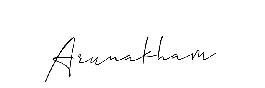 Arunakham stylish signature style. Best Handwritten Sign (Allison_Script) for my name. Handwritten Signature Collection Ideas for my name Arunakham. Arunakham signature style 2 images and pictures png