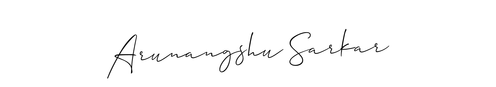 Create a beautiful signature design for name Arunangshu Sarkar. With this signature (Allison_Script) fonts, you can make a handwritten signature for free. Arunangshu Sarkar signature style 2 images and pictures png