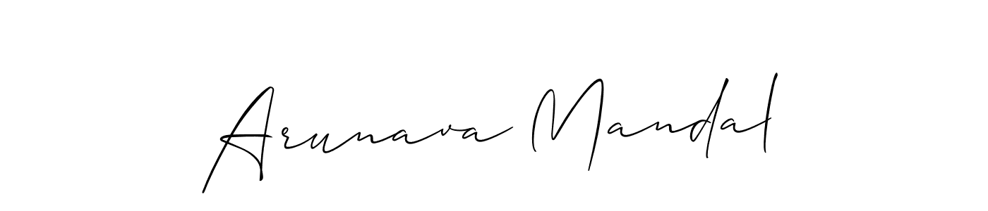 Allison_Script is a professional signature style that is perfect for those who want to add a touch of class to their signature. It is also a great choice for those who want to make their signature more unique. Get Arunava Mandal name to fancy signature for free. Arunava Mandal signature style 2 images and pictures png