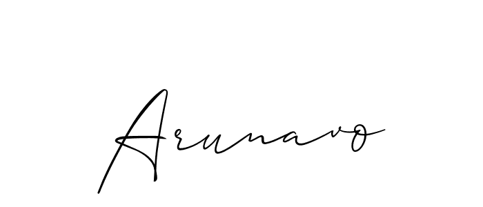 Design your own signature with our free online signature maker. With this signature software, you can create a handwritten (Allison_Script) signature for name Arunavo. Arunavo signature style 2 images and pictures png