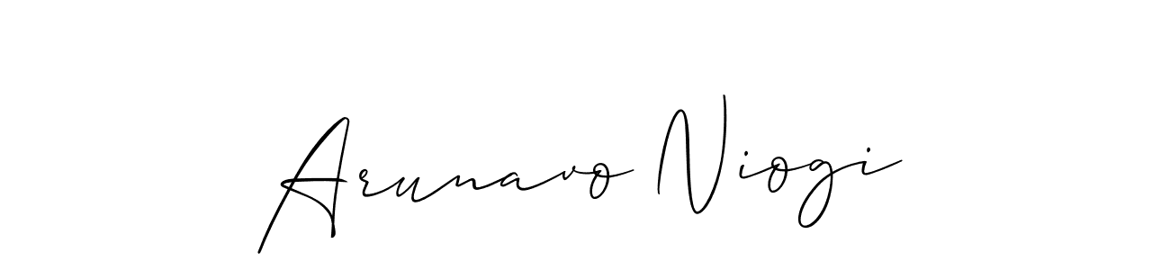 You should practise on your own different ways (Allison_Script) to write your name (Arunavo Niogi) in signature. don't let someone else do it for you. Arunavo Niogi signature style 2 images and pictures png