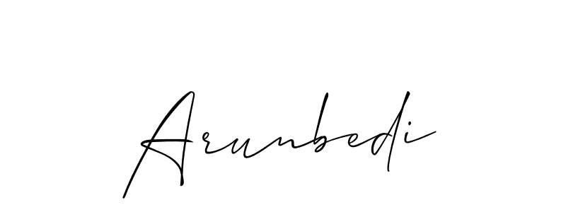 How to make Arunbedi name signature. Use Allison_Script style for creating short signs online. This is the latest handwritten sign. Arunbedi signature style 2 images and pictures png