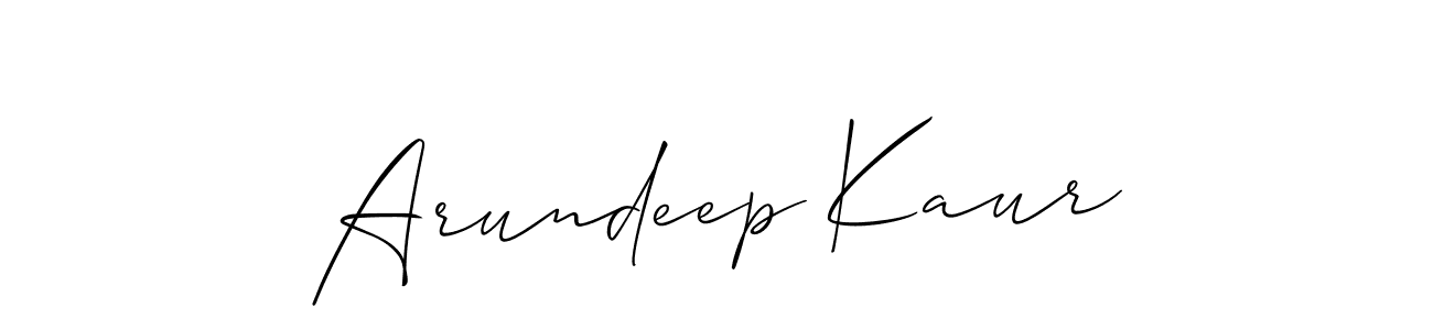 Design your own signature with our free online signature maker. With this signature software, you can create a handwritten (Allison_Script) signature for name Arundeep Kaur. Arundeep Kaur signature style 2 images and pictures png